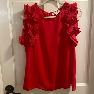 Vine and love red blouse size small